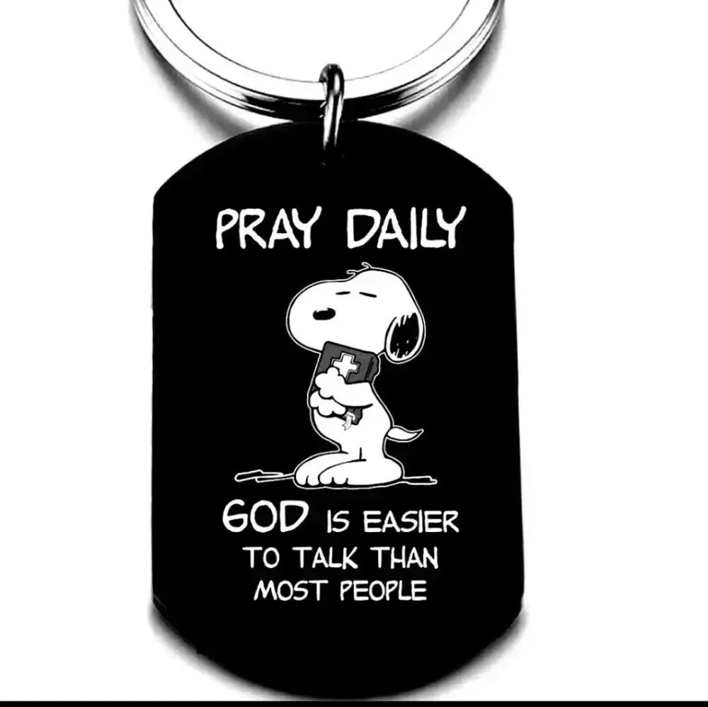 Snoopy pray God Jesus Lord Hot Keychain